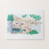 Gelbe Kirche Puzzle (Horizontal)