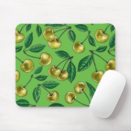 Gelbe Kirschen Mousepad (Mit Mouse)