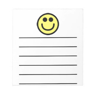 Gelbe klassische Gesichtshälfte Notizblock