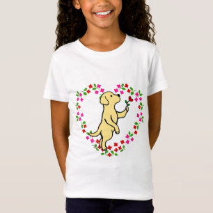 Gelbe kleine Herz-Blume Labradors T-Shirt