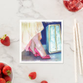 GELBE KLEINE, ROTE SCHUHE PAPIERNAPKINE SERVIETTE (Beispiel)