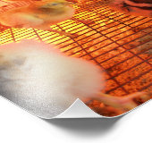 Gelbe Kleinkinder in einem Inkubator Fotodruck (Ecke)