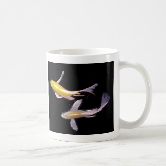 Gelbe Koi Paar-Kaffee-Tasse Kaffeetasse (Rechts)