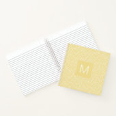 Gelbe Komon (Haihaut) Mit Monogramm Notizblock (Innenseite)