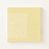 Gelbe Komon (Haihaut) Mit Monogramm Notizblock (Rückseite)