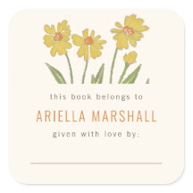 Gelbe Kone-Blume, kundenspezifische Buchungsplatte