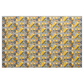 Gelbe Konstruktionsfahrzeuge Stoff (Fat Quarter (45,7 x 55,9 cm))
