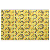 Gelbe Konstruktionsfahrzeuge Stoff (Fat Quarter (45,7 x 55,9 cm))