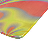 Gelbe Korallen Fraktal Art Schneidebrett (Ecke)