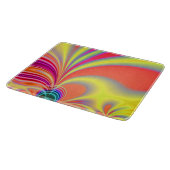 Gelbe Korallen Fraktal Art Schneidebrett (Ecke)