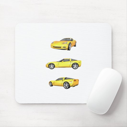Gelbe Korvette: Mousepad (Mit Mouse)