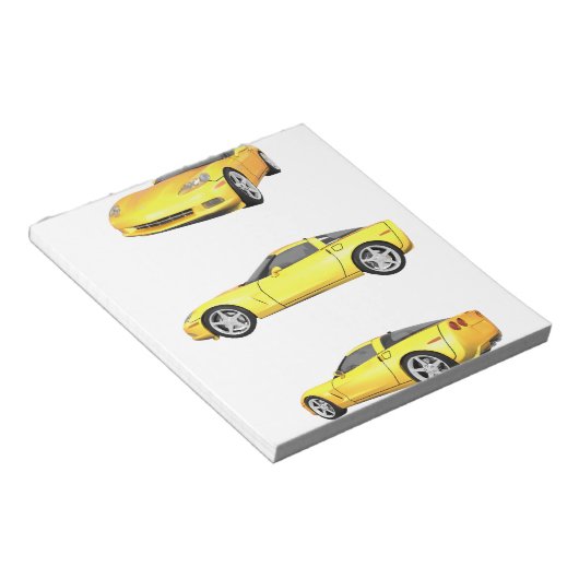 Gelbe Korvette: Notizblock (angewinkelt)