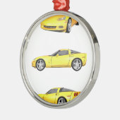 Gelbe Korvette: Silbernes Ornament (Links)