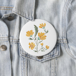 Gelbe Kosmos Blume Einfache Schönheit Button