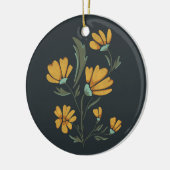 Gelbe Kosmos Blume Einfache Schönheit Keramik Ornament (Links)