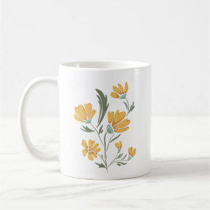 Gelbe Kosmosblume einfache Schönheit Kaffeetasse