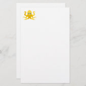 Gelbe Kraken des Spaßes Briefpapier (Vorne/Hinten)