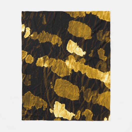 Gelbe Krawatte-Farbspritze, Aquarellmuster. Fleecedecke (Vorderseite)