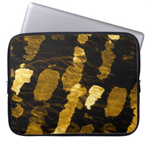 Gelbe Krawatte-Farbspritze, Aquarellmuster. Laptopschutzhülle