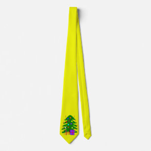 Gelbe Krawatte W/Pine Tree