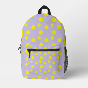 Gelbe Kreise auf Lila Bedruckter Rucksack