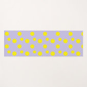 Gelbe Kreise auf lila Muster Yogamatte (Vorderseite (Horizontal))