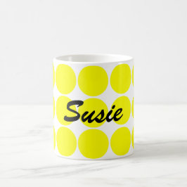 Gelbe Kreise Kaffeetasse