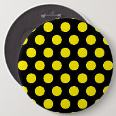 Gelbe Kreise mit schwarzem Hintergrund Button (Vorne & Hinten)