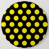 Gelbe Kreise mit schwarzem Hintergrund Button (Vorderseite)