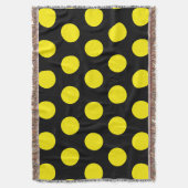 Gelbe Kreise mit schwarzem Hintergrund Decke (Vorderseite Vertikal)