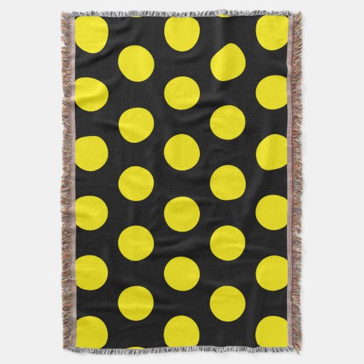 Gelbe Kreise mit schwarzem Hintergrund Decke (Vorderseite Vertikal)