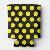 Gelbe Kreise mit schwarzem Hintergrund Dosenkühler (Rückseite)