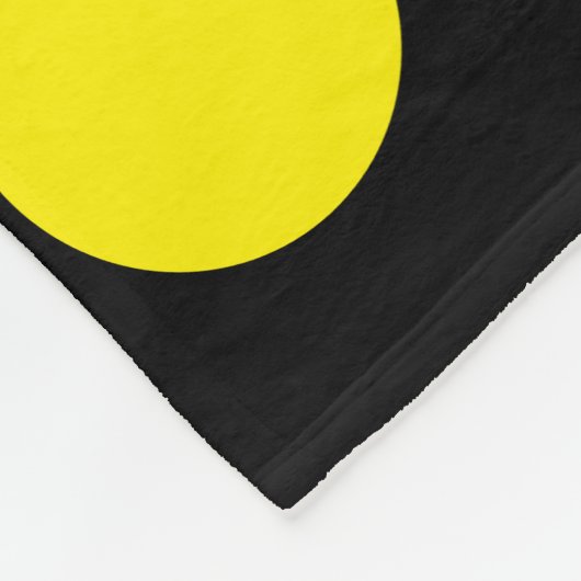 Gelbe Kreise mit schwarzem Hintergrund Fleecedecke (Ecke)