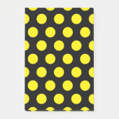 Gelbe Kreise mit schwarzem Hintergrund Post-it Klebezettel (Vorderseite)