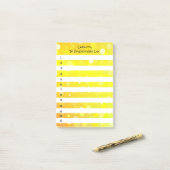 Gelbe Kreise schwarze Post-It-Notes Post-it Klebezettel (Auf Schreibtisch)