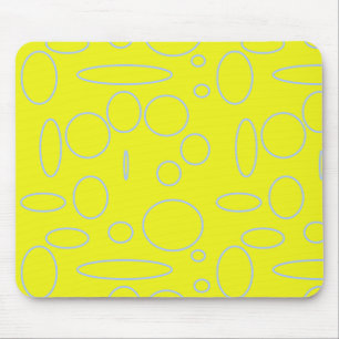 Gelbe Kreise und Schleifen Mousepad