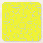 Gelbe Kreise und Schleifen Rechteckiger Pappuntersetzer (Vorderseite)
