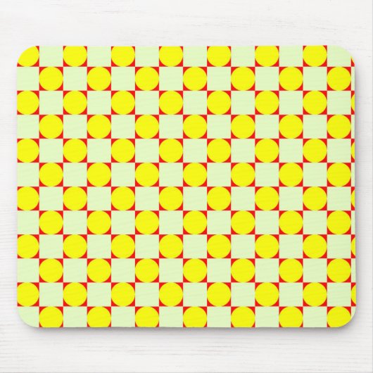 Gelbe Kreisel des Roten Quadrats Mousepad (Vorne)