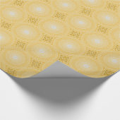 Gelbe Kreismuster Geschenkpapier (Ecke)