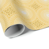 Gelbe Kreismuster Geschenkpapier (Rolleneckpunkt)