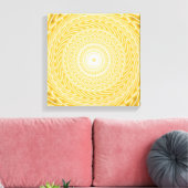 Gelbe Kreismuster Leinwanddruck (Insitu (Wohnzimmer))