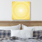 Gelbe Kreismuster Leinwanddruck (Insitu (Schlafzimmer))