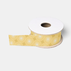 Gelbe Kreismuster Ripsband