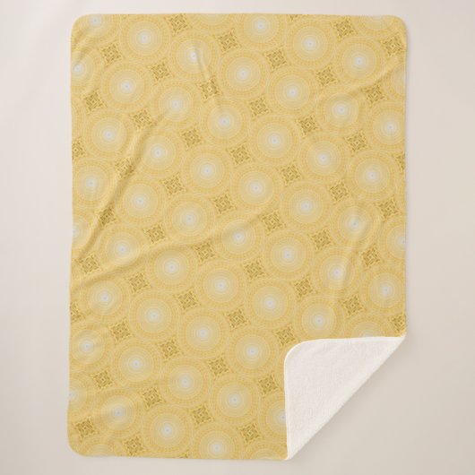 Gelbe Kreismuster Sherpadecke (Vorderseite)