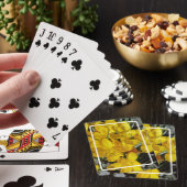 Gelbe Krokusblüten Spielkarten (In Situ)