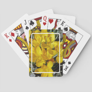 Gelbe Krokusblüten Spielkarten