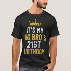 Gelbe Krone 21. Tag für Bruder von Schwester Bro T-Shirt