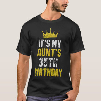 Gelbe Krone 35. Geburtstag für Tante aus Nichte Ne T-Shirt