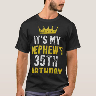 Gelbe Krone 35. Tag für Nephew aus Tante Onkel T-Shirt