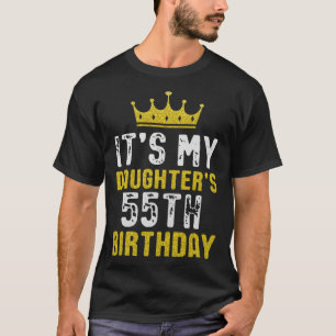 Gelbe Krone 55. Geburtstag aus Mama Vater T-Shirt